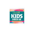 Wall Decals Welcome Kids Check-In Pastel Stripes
