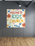 Wall Decals Welcome to Kids Church Crayon Doodles