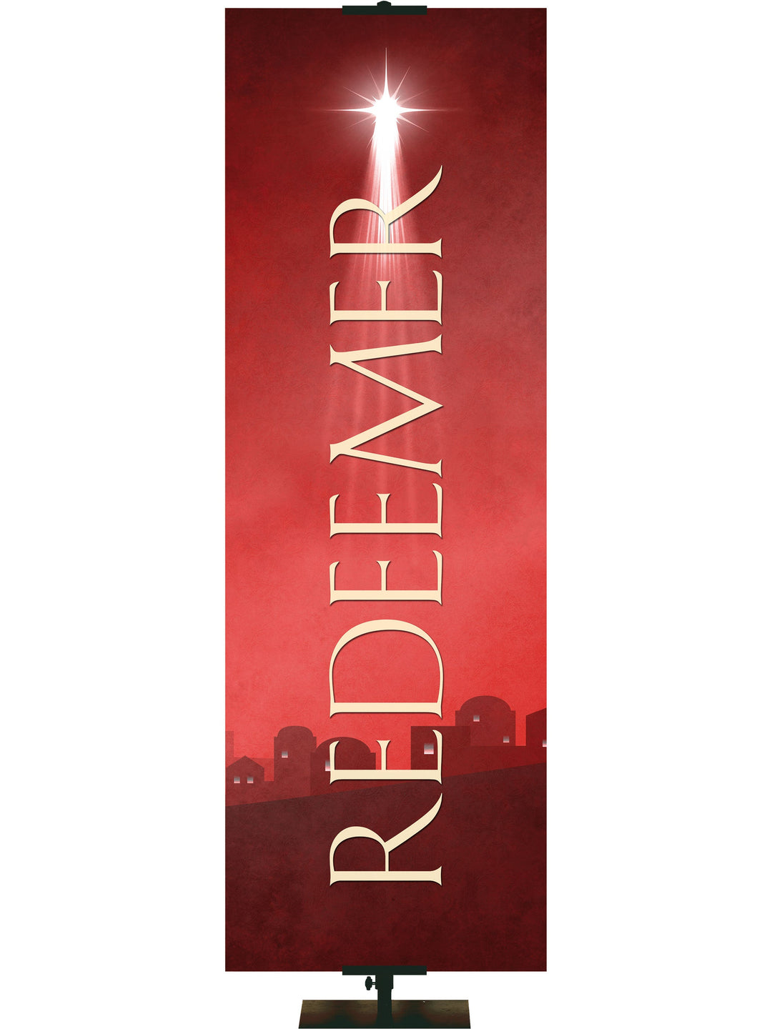 Irregular Simple Elegance - Redeemer (18 in x 5 ft, Red, Pole Hems)