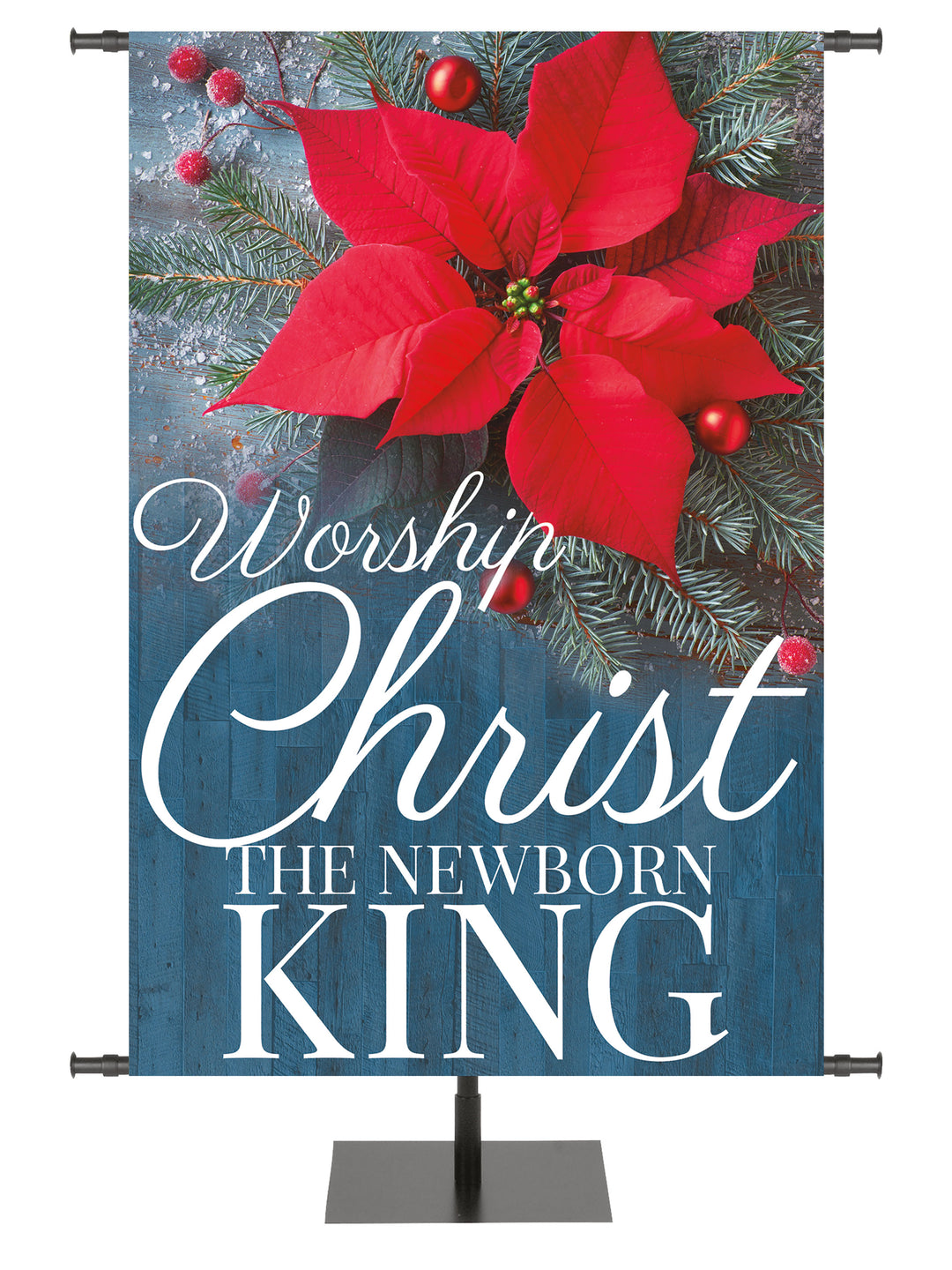 Overstock The Heart of Christmas Worship Christ, 4 ft x 6 ft, Pole Hems