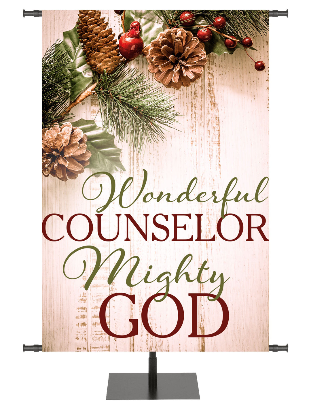 Overstock Heartland Christmas Wonderful Counselor (2 ft x 3 ft, Pole Hems)