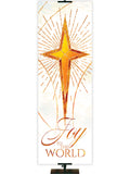 Joy to the World Luminescent Christmas Star with gold accents in White or Red