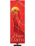 Peace on Earth Luminescent Christmas Angel with gold accents in White or Red