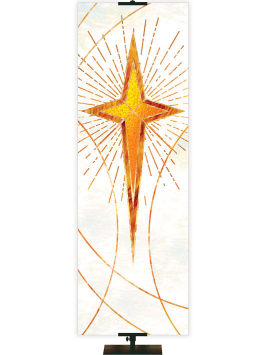 Star Right with gold accents in White or Red Luminescent Christmas