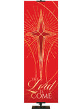 The Lord is Come Luminescent Christmas Star with gold accents in White or Red