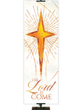 The Lord is Come Luminescent Christmas Star with gold accents in White or Red