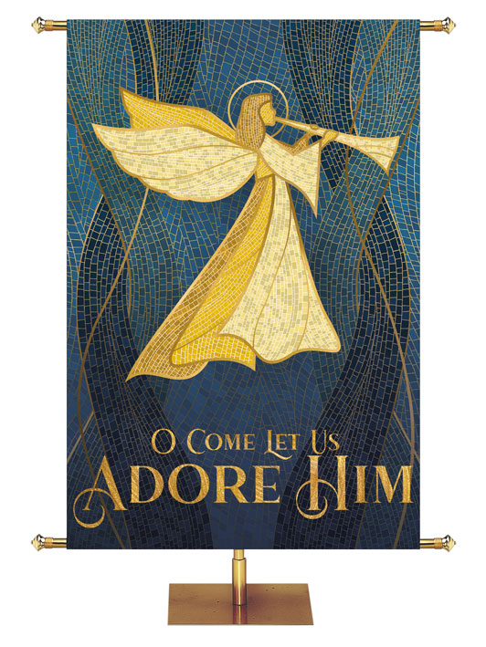 O Come Let Us Adore Him Christmas Mosaic