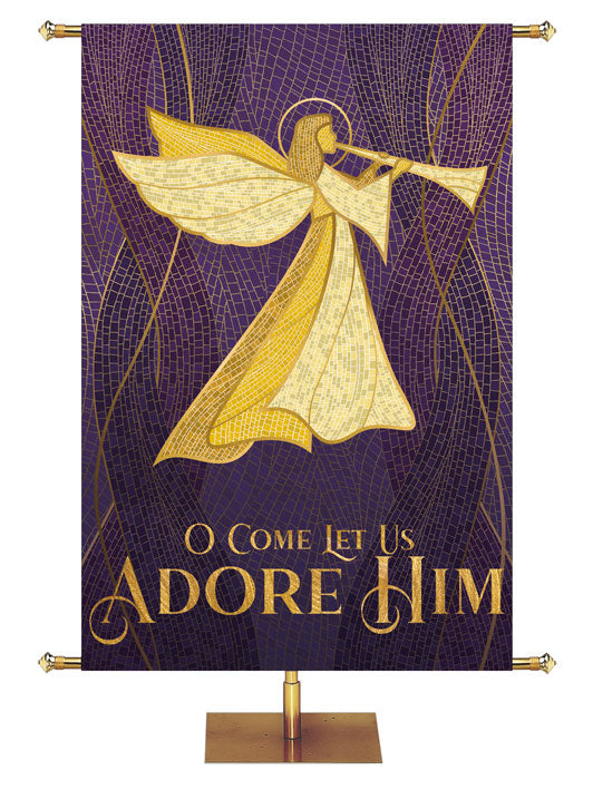 O Come Let Us Adore Him Christmas Mosaic