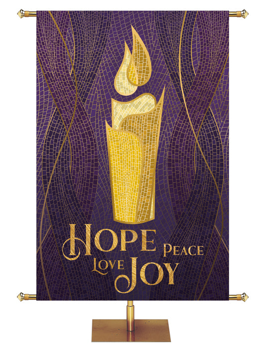 Mosaico navideño Esperanza Paz Amor Alegría