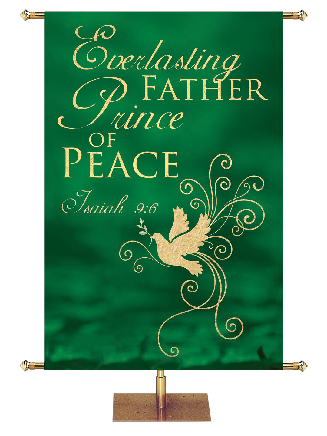 Irregular Christmas Foil Everlasting Father (3 ft x 5 ft, Spruce, Pole Hems)