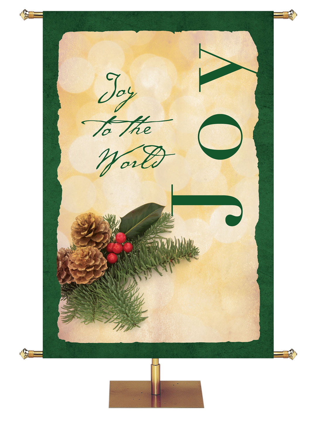 Rustic Christmas Joy Overstock Clearance Banner 3X5 Green
