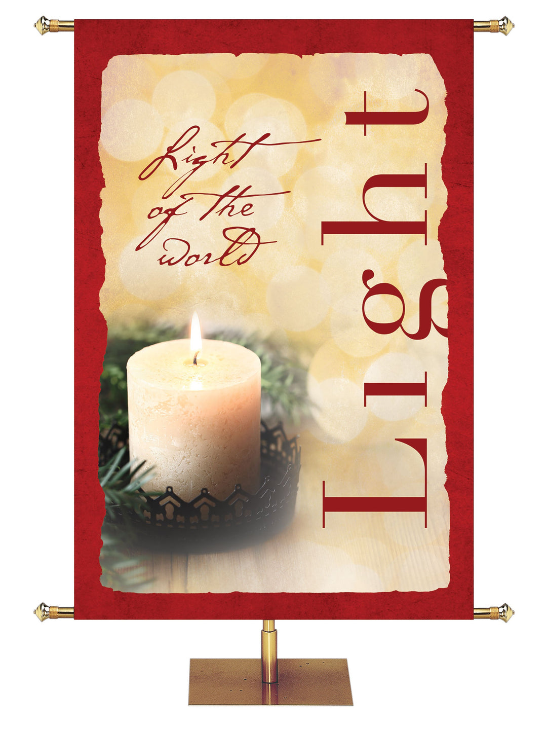 Rustic Christmas Light Overstock Clearance Banner 3X5 Red