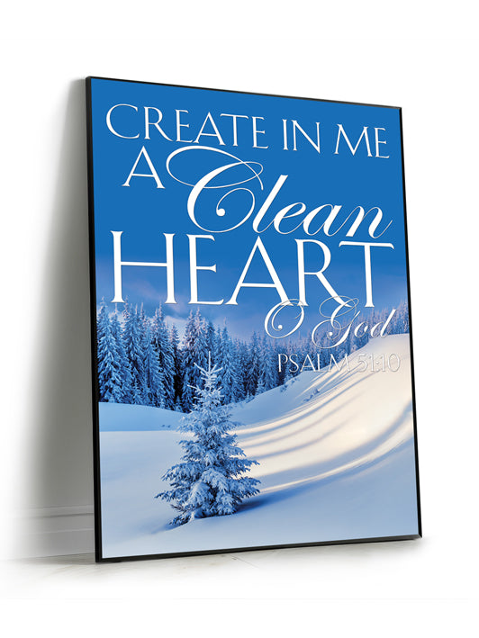 Framed Wall Art SEG Portraits of Sacred Winter Create In Me a Clean Heart