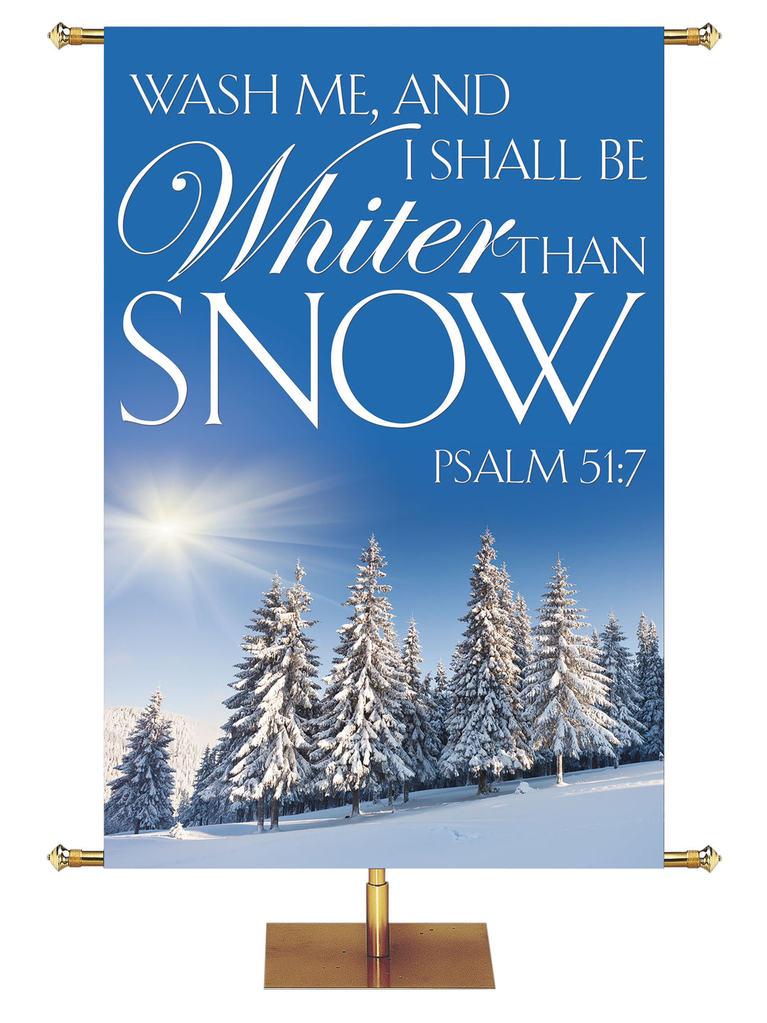 Irregular Portraits of Sacred Winter Whiter Than Snow D (3 ft x 5 ft, Pole Hems)