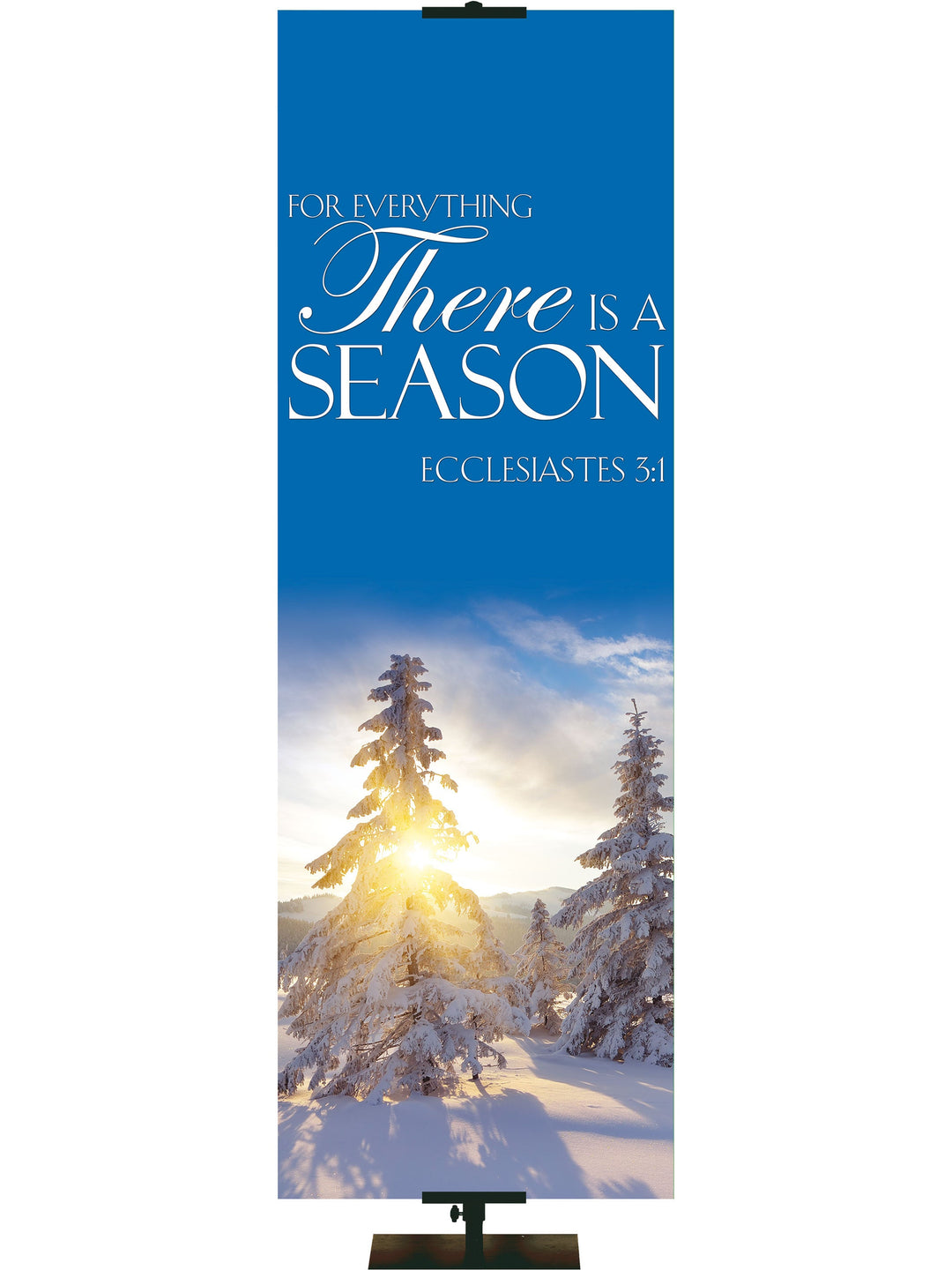 Irregular Portraits of Sacred Winter There is A Season G (18 in x 5 ft, Pole Hems)
