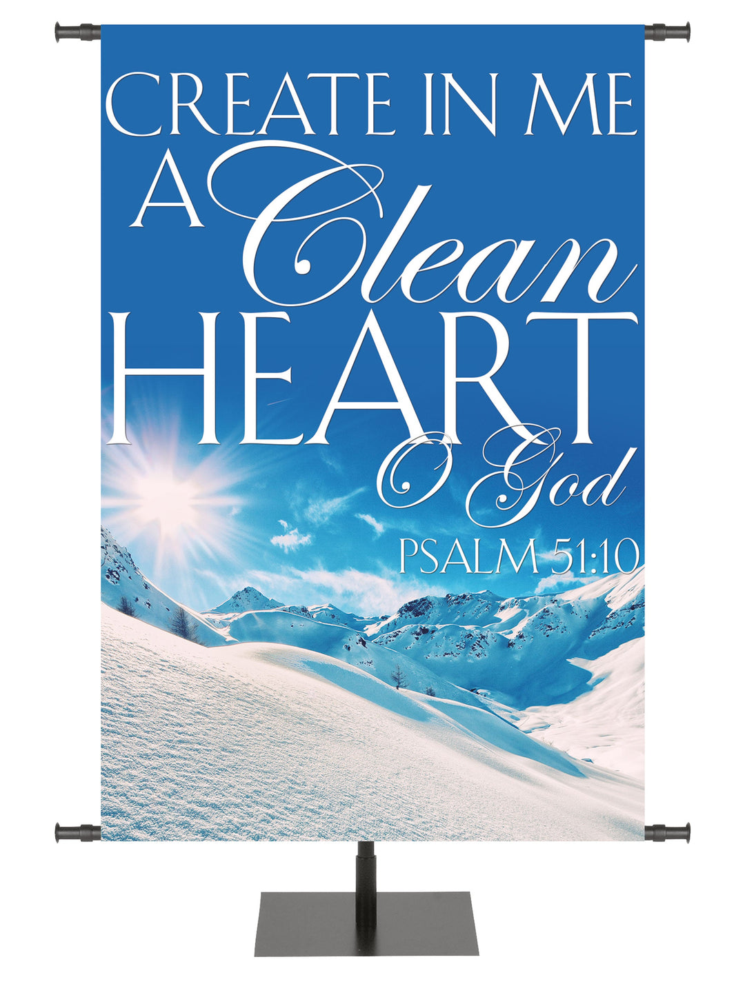 Overstock Portraits of Sacred Winter Create In Me A Clean Heart (3 ft x 5 ft, Grommets)
