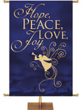 Advent Foil Hope, Peace, Love, Joy - Advent Banners - PraiseBanners