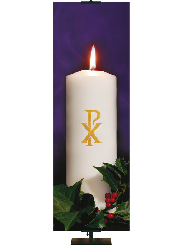 Advent Photo Candle Christ - Advent Banners - PraiseBanners