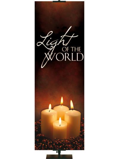 Advent Photo Candle Light of the World - Advent Banners - PraiseBanners