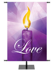 Symbols of the Liturgy Advent Love Candle - Advent Banners - PraiseBanners