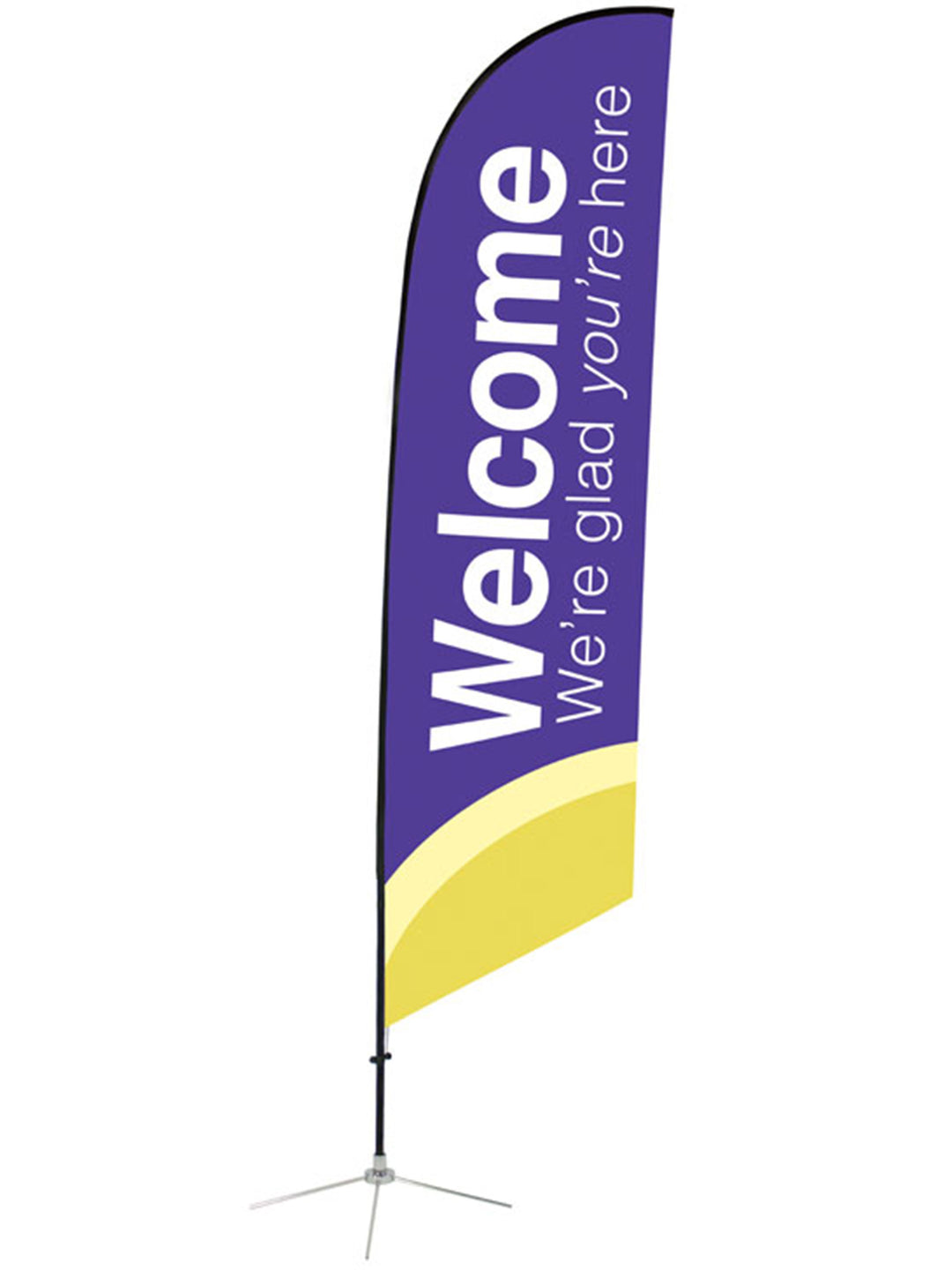 Welcome Angled Feather Flag - Feather Flags - PraiseBanners