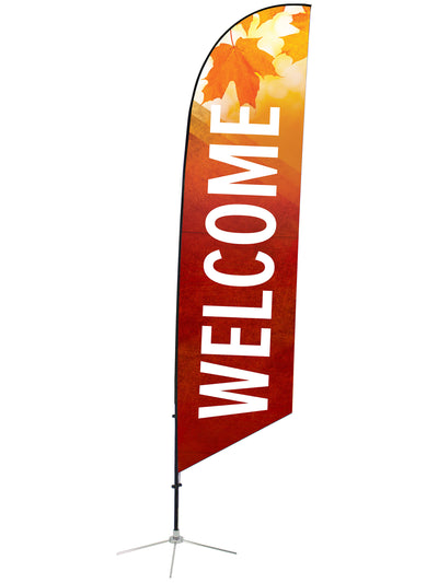 Welcome Fall Feather Flag Design 3
