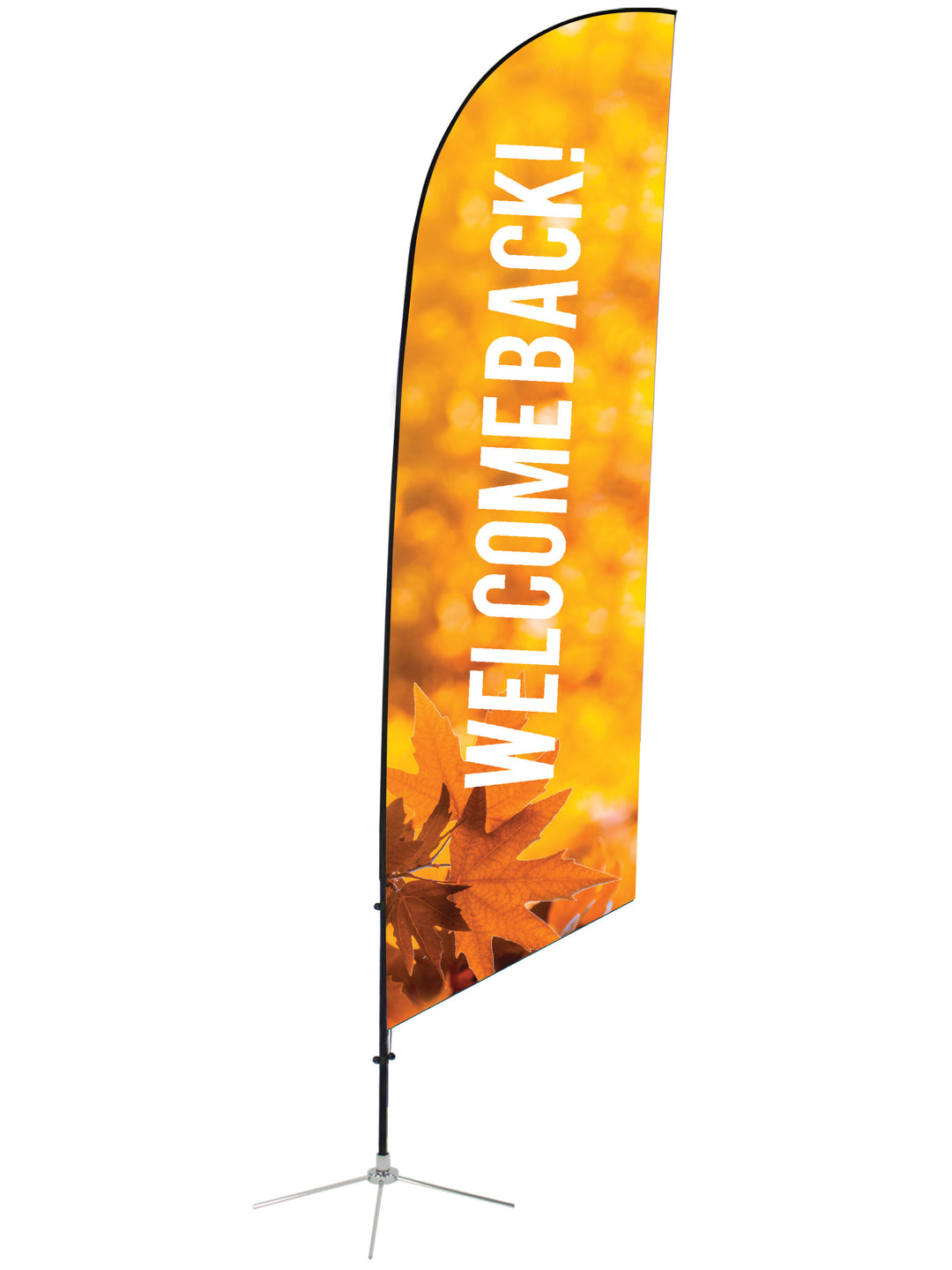 Welcome Back Feather Flag Fall Leaves Design 5