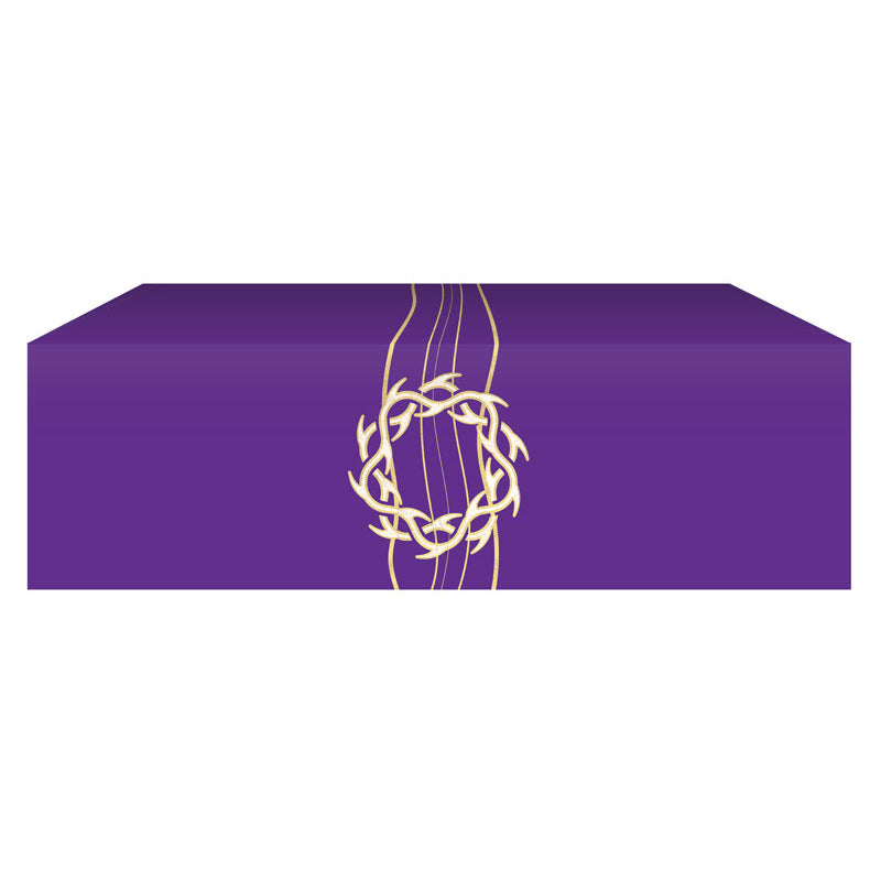 Frontal Cloth for Church Altars with Experiencing God Collection Crown of Thorns design in Blue, Green, Purple, Red and White