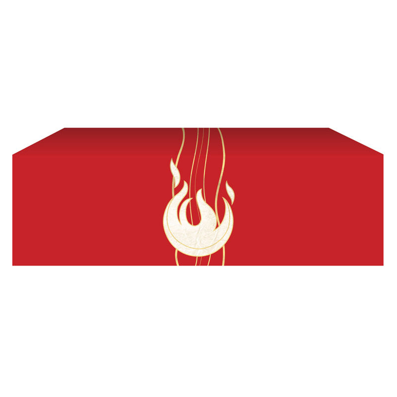 Frontal Cloth for Church Altars with Experiencing God Collection Pentecost Flame design in Blue, Green, Purple, Red and White