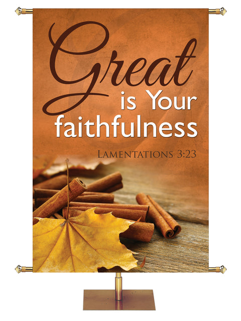 Bountiful Harvest Great Is Your Faithfulness - Fall- PraiseBanners