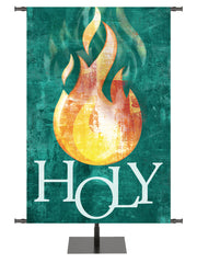 Brush Strokes of Faith Pentecost Flame - Holy - Year Round Banners - PraiseBanners