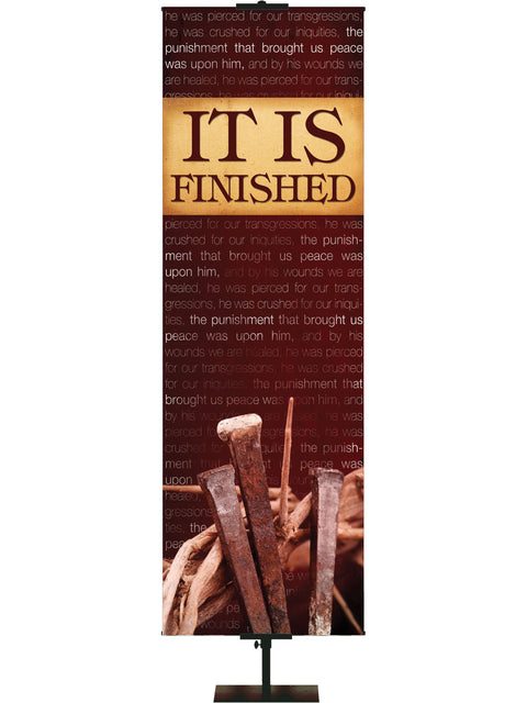 Economical Promise of Easter It Is Finished - Easter Banners - PraiseBanners