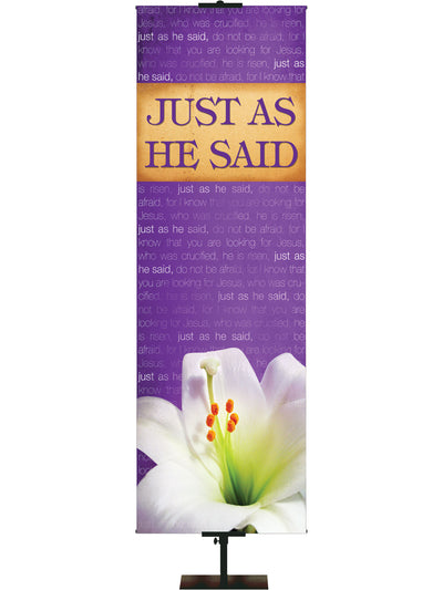 Economical Promise of Easter Just as He Said - Easter Banners - PraiseBanners