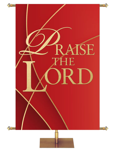 Praise the Lord Banner in Red