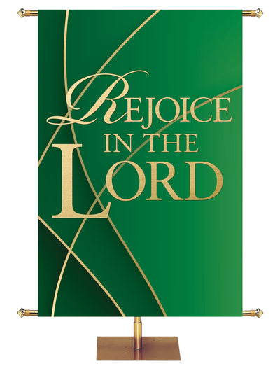 Rejoice in the Lord Green Banner