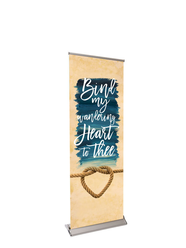 Retractable Banner with Stand Celebration in Song Bind My Wandering Heart - Year Round Banners - PraiseBanners