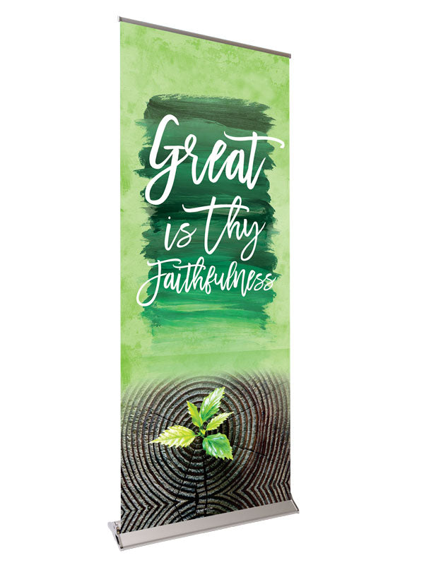 Retractable Banner with Stand Celebration in Song Great is Thy Faithfulness - Year Round Banners - PraiseBanners