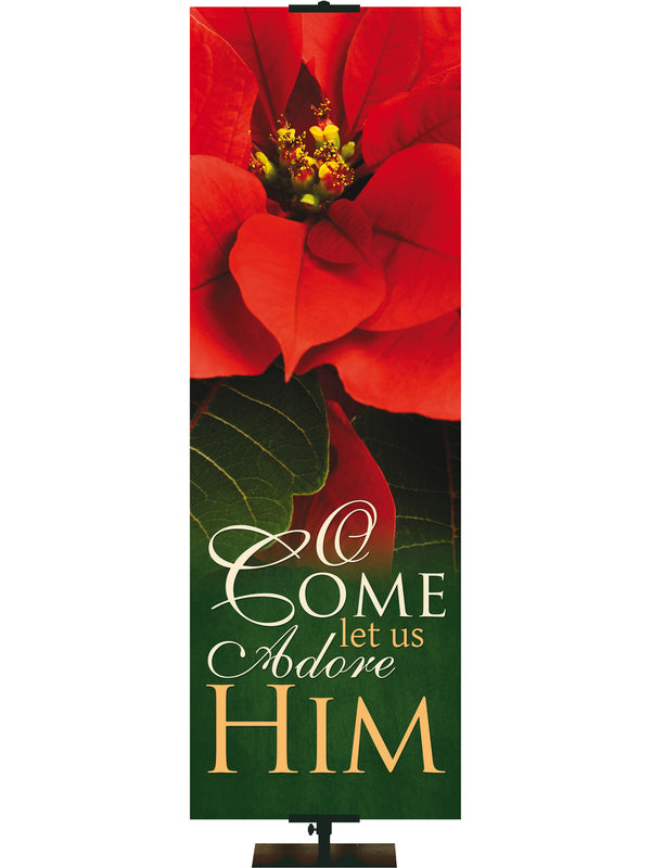 CLC-ADH Christmas Economy Church Banner Poinsettia Design