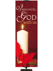 Colors of Christmas Immanuel, God with Us - Christmas Banners - PraiseBanners