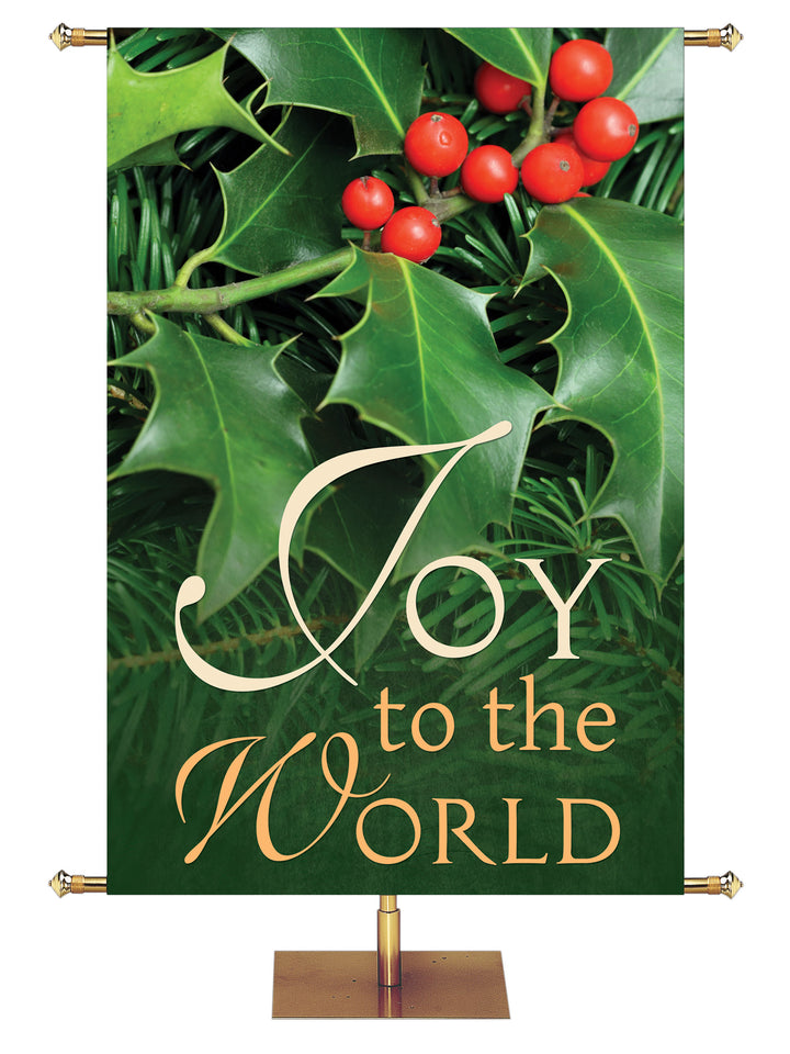 Colors of Christmas Joy to the World - Christmas Banners - PraiseBanners