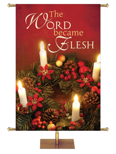 Colors of Christmas The Word Became Flesh - Christmas Banners - PraiseBanners