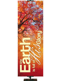Colors of Autumn The Earth is Full of His Glory - Fall Banners - PraiseBanners