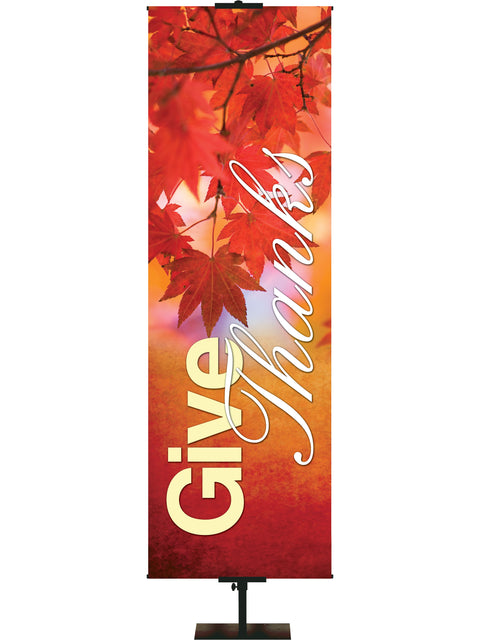 Colors of Autumn Give Thanks - Fall Banners - PraiseBanners
