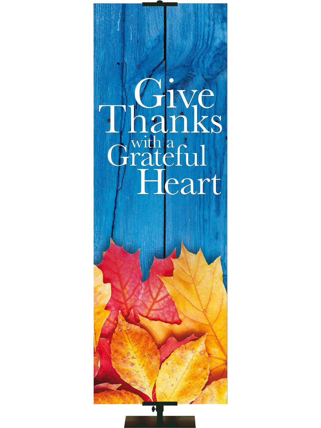 Creation Fall & Thanksgiving Give Thanks with a Grateful Heart - Fall Banners - PraiseBanners