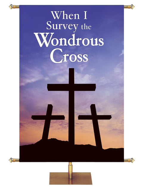 Easter Creation Wondrous Cross Easter Sunrise - Easter Banners - PraiseBanners