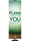 Contemporary Scriptures I Know the Plans - Year Round Banners - PraiseBanners