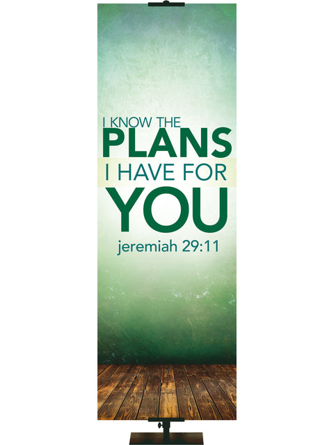Contemporary Scriptures I Know the Plans - Year Round Banners - PraiseBanners