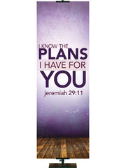 Contemporary Scriptures I Know the Plans - Year Round Banners - PraiseBanners