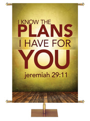 Contemporary Scriptures I Know the Plans - Year Round Banners - PraiseBanners