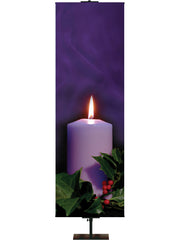 Custom Advent Photo Candle in Blue or Purple - Custom Advent Banners - PraiseBanners